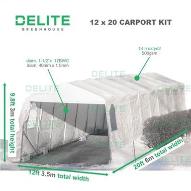 Garaj portabil 12x20 pentru iarnă